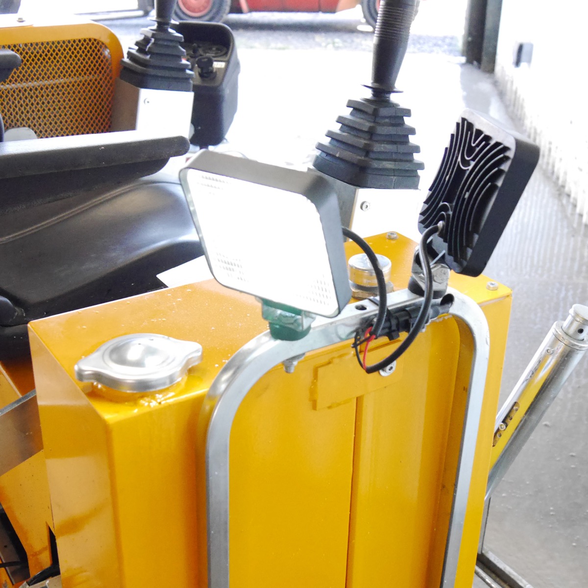 Barikell ride on power trowel, for concrete finishing.
