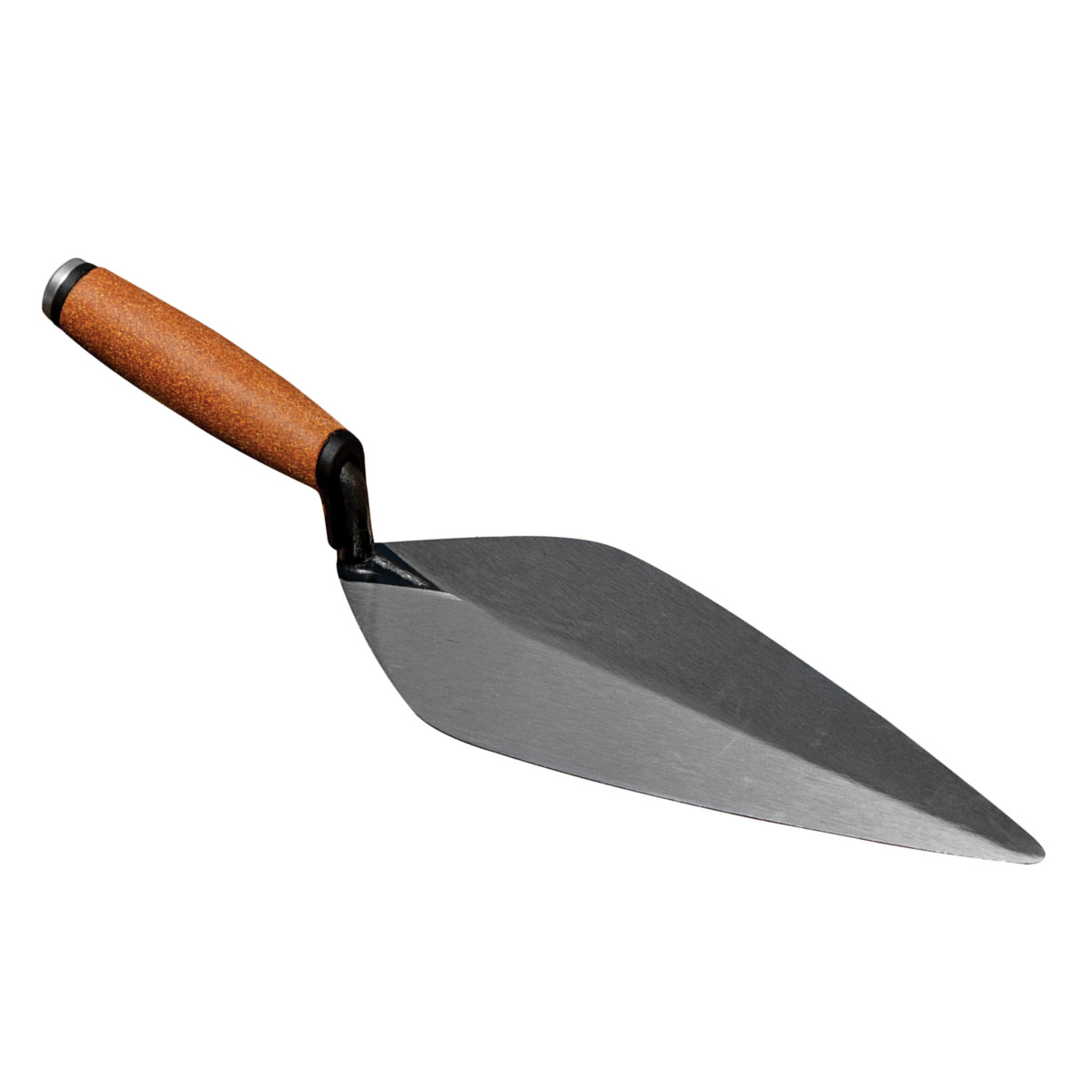 11" Kokoro trowel with a cork handle with the popular London Narrow pattern. Made to endure the hard requirements of professional bricklayers and masonry experts these high quality brick trowels are made from a single piece of carbon steel using a time-te 11" Kokoro trowel with a cork handle with the popular London Narrow pattern. Made to endure the hard requirements of professional bricklayers and masonry experts these high quality brick trowels are made from a single piece of carbon steel using a time-te