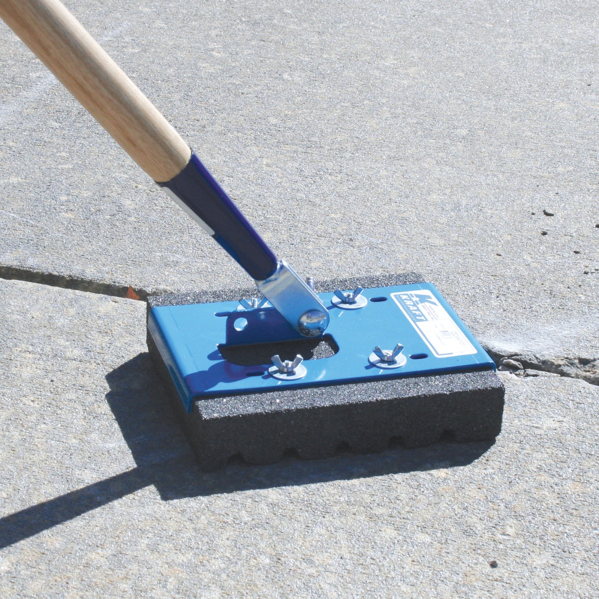 8" x 7" Rub Brick Mop with Handle - 20 Grit