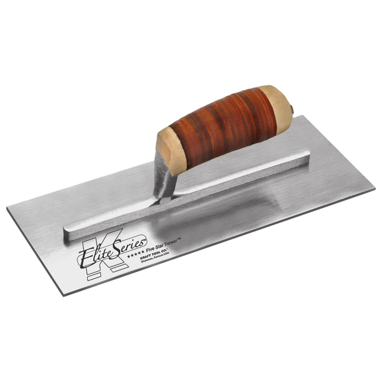 Elite Series | Carbon Steel Cement Trowels | Leather Grip