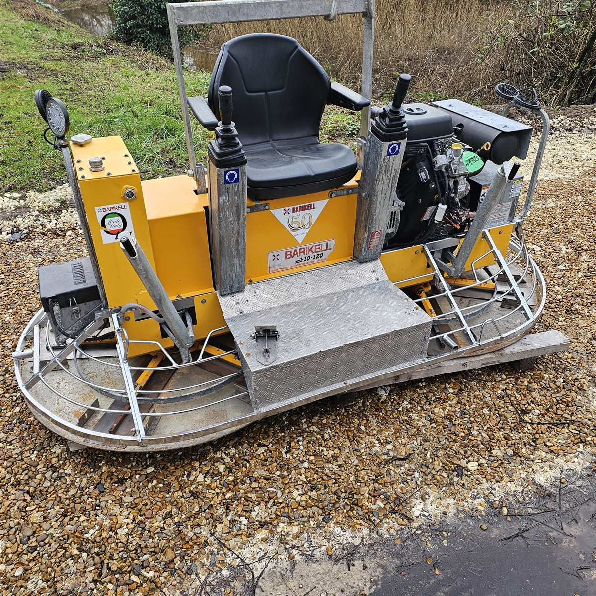 Used Barikell 46&quot; Petrol HYD Ride on Power Trowel #125