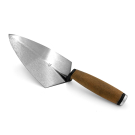 The Kokoro professional brick trowel is a Philadelphia style with a leather handle. This ten inch forged single piece of steel offers strength and durability. Available from Speedcrete, United Kingdom.