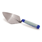 W.Rose Narrow London Brick Trowel 9½ x 4¼" with proform soft handle grip. All W.Rose professional brick trowels are made from a single piece of carbon steel, each high quality brick trowel blade is hand polished for comfort and required flexibility.