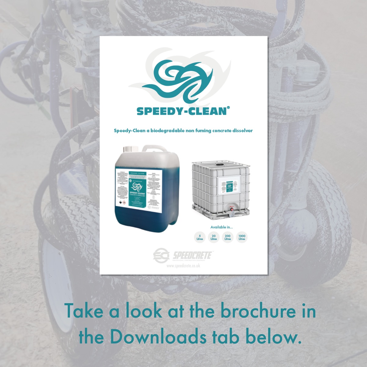 Speedy-Clean Concrete Dissolver from Speedcrete. 