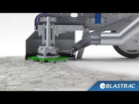 Blastrac petrol floor grinder to hire by Speedcrete, United Kingdom.