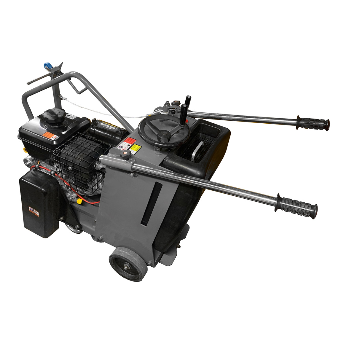 This Floor Saw is designed to cut concrete to a maximum depth of 350mm. This self propelled floor saw is powered by a petrol Vanguard which produces 14 horse power. Available from Speedcrete United Kingdom.
