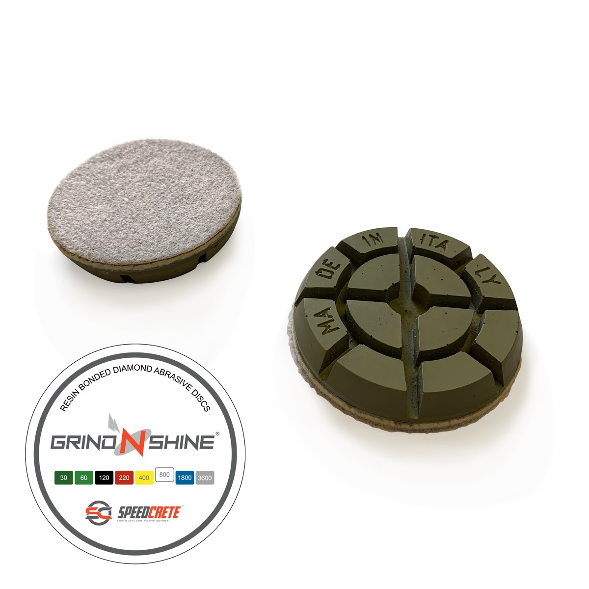 Resin Diamond Floor Polishing Discs, available from Speedcrete. United Kingdom Delivery.