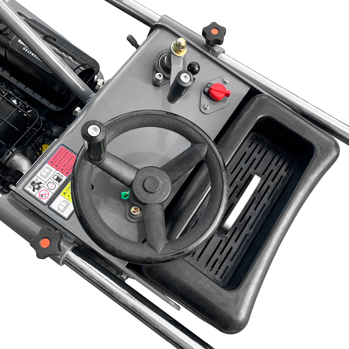 This Floor Saw is designed to cut concrete to a maximum depth of 350mm. This self propelled floor saw is powered by a petrol Vanguard which produces 14 horse power. Available from Speedcrete United Kingdom.