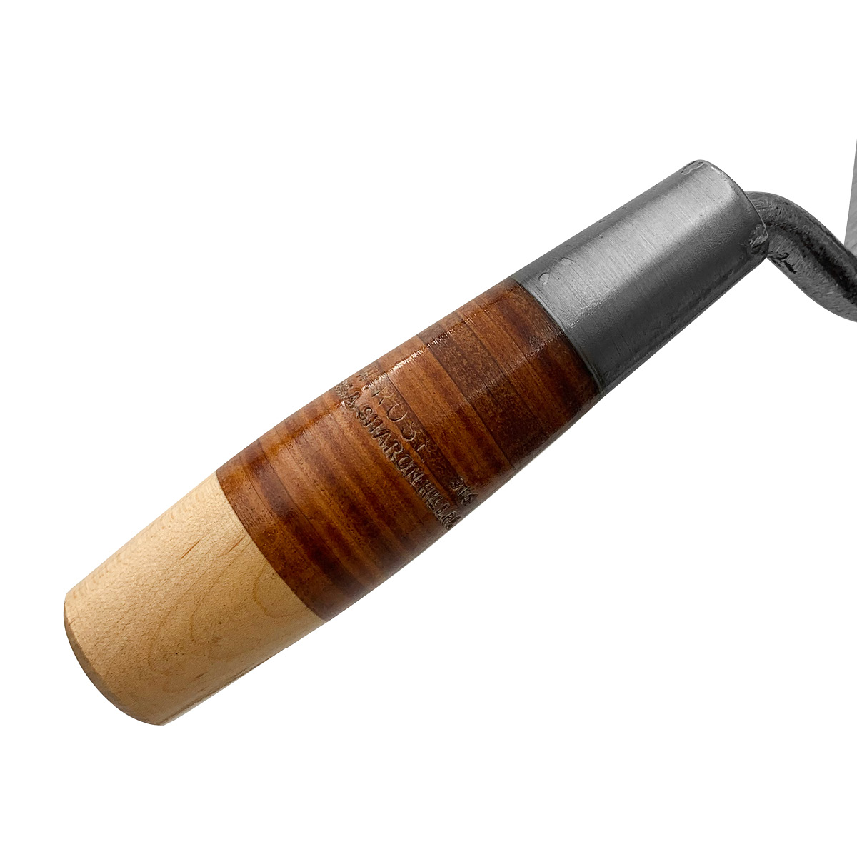 W.Rose Philadelphia Brick Trowel 11½" with Leather Grip. The Philadelphia pattern for use with block because of its square edges and ability to hold large amounts of mortar. Available from Speedcrete, United Kingdom.