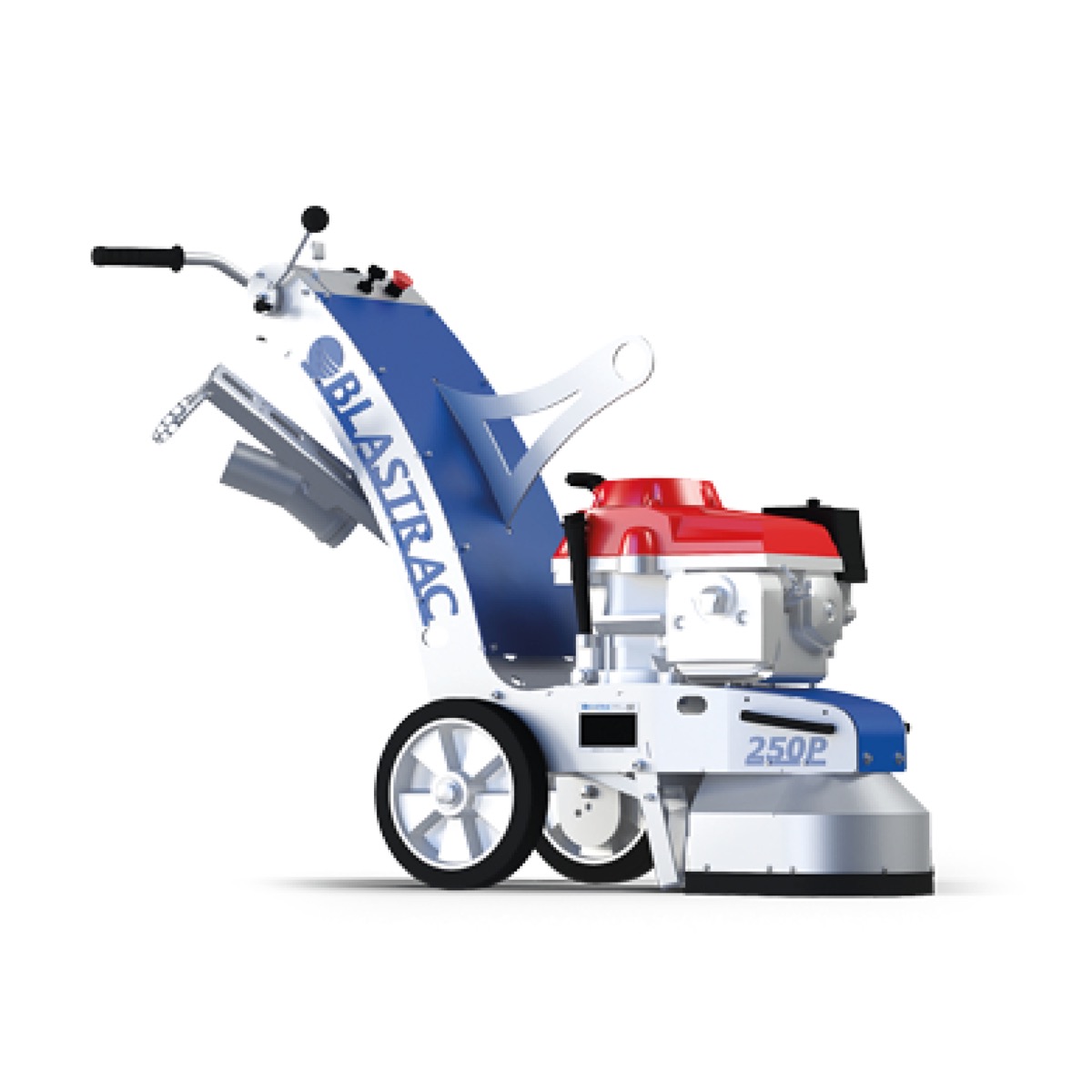 Blastrac petrol floor grinder to hire by Speedcrete, United Kingdom.