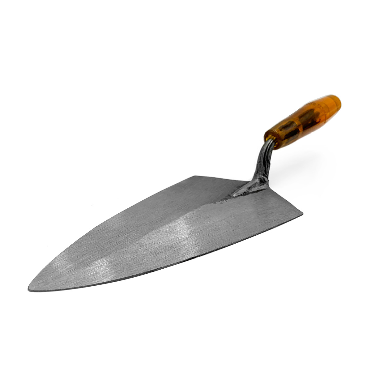 W.rose Trowels made from a single piece of specially forged steel for extra strength. These American made trowels can be purchased in the United Kingdom via Speedcrete who sell masonry professional tools. Philadelphia Plastic handle.