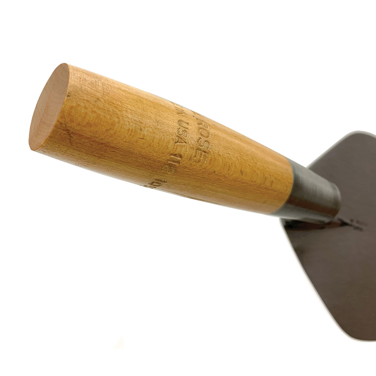 Speedcrete supply w.rose trowels in the United Kingdom. This Narrow London pattern trowel has the traditional wooden handle. Masonry tools for professionals.
