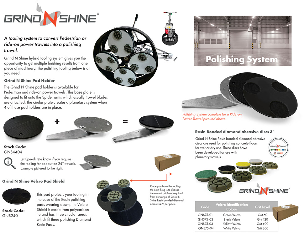 Polishing concrete tools guide by Speedcrete, United Kingdom.